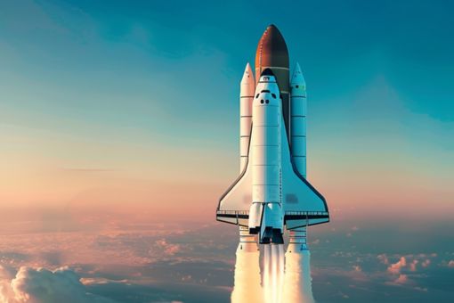 rocket carries spacecraft